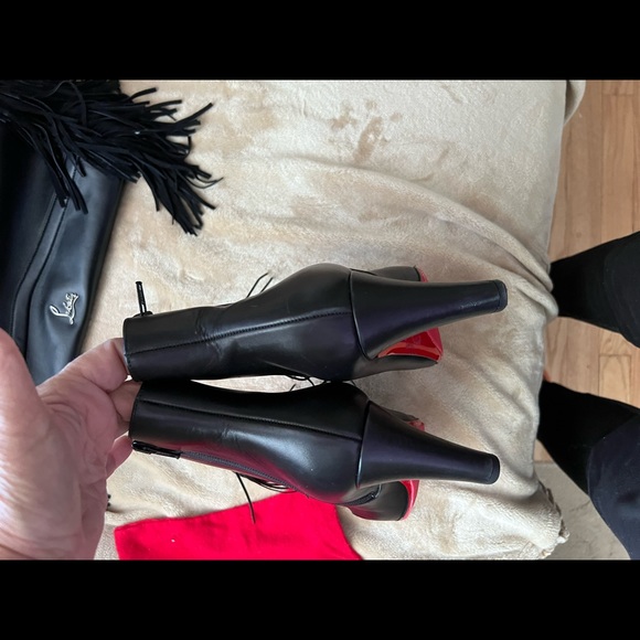 Christian Louboutin Christina 85 ankle tassel booties 39.5, fits like size 8 US. - Picture 5 of 8
